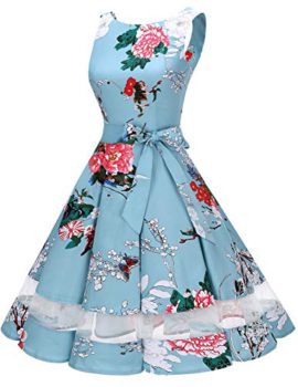 Bridesmay Robe Vintage rétro Audrey Hepburn années 50 Rockabilly sans Manches Bridesmay Robe Vintage rétro Audrey Hepburn années 50 Rockabilly sans Manches 4