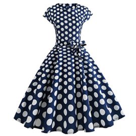 Court-Robe-Rtro-Vintage-Robe-Annes-50-s-Style-Audrey-Hepburn-Rockabilly-SwingCovermason-Pliss-Robe-de-Soire-Cocktail-Crmonie-pour-Mariage-Robe-de-Bal-Grande-Ceinture-darc-0