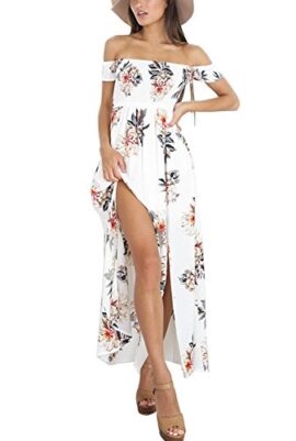 Femmes Bohème Longue Maxi Robe de Plage Robes Bustier été Floral Imprimé 3/4 Manche Robe Col Badeau Taille Grande Femmes Bohème Longue Maxi Robe de Plage Robes Bustier été Floral Imprimé 3/4 Manche Robe Col Badeau Taille Grande