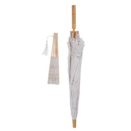 Fenteer Ombrelle Parasol Main Faite avec Éventail Floral en Dentelle Bambou Délicat Parfait pour Décor Mariage Fenteer Ombrelle Parasol Main Faite avec Éventail Floral en Dentelle Bambou Délicat Parfait pour Décor Mariage