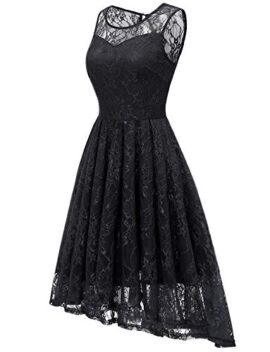 Gardenwed Robe Femme de Soirée Cocktail en Dentelle High Low Asymétrique sans Manche Gardenwed Robe Femme de Soirée Cocktail en Dentelle High Low Asymétrique sans Manche 3