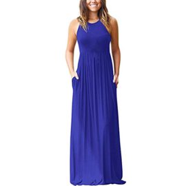 GreatestPAK_Robes Longues Robes Maxi, sans Manches décontractée lâche sans Manches pour Femmes avec Poches GreatestPAK_Robes Longues Robes Maxi, sans Manches décontractée lâche sans Manches pour Femmes avec Poches 2