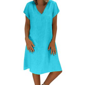 Holywin Casual Grande Taille Robe d’été pour Femme T-Shirt Coton Holywin Casual Grande Taille Robe d’été pour Femme T-Shirt Coton