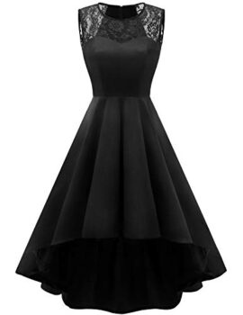 HomRain Robe Femme Asymétrique de Cocktail Soirée Cérémonie Rockabilly Jupe High Low avec Dentelle HomRain Robe Femme Asymétrique de Cocktail Soirée Cérémonie Rockabilly Jupe High Low avec Dentelle