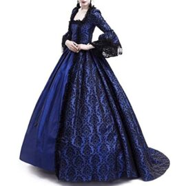 LaoZanA Robe Médiévale Dentelle Déguisement Femme Renaissance Costume Robes Longues LaoZanA Robe Médiévale Dentelle Déguisement Femme Renaissance Costume Robes Longues 4