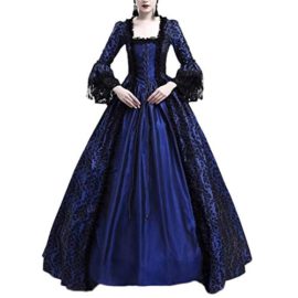 LaoZanA Robe Médiévale Dentelle Déguisement Femme Renaissance Costume Robes Longues LaoZanA Robe Médiévale Dentelle Déguisement Femme Renaissance Costume Robes Longues 2