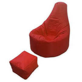 Large-Gaming-Beanbag-Indoor-And-Outdoor-Garden-Lounge-Gamer-Chair-with-matching-Foot-Stool-in-Red-High-Quality-Water-Resistant-Material-by-MaxiBean-0