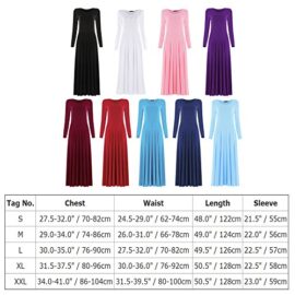 OBEEII Femmes Robe Liturgique Couleur Unie à Manches Longues Asymétrique Justaucorps de Gymnastique Robe de Ballet Classique Dance Combinaison Bodysuit Costume de Danse OBEEII Femmes Robe Liturgique Couleur Unie à Manches Longues Asymétrique Justaucorps de Gymnastique Robe de Ballet Classique Dance Combinaison Bodysuit Costume de Danse 3