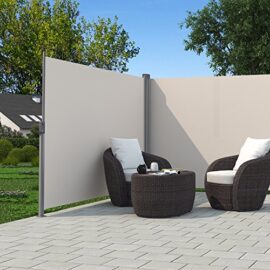 SONGMICS 180 x 600 cm (H x L) Double Store latéral extractible Brise-Vue Pare-Soleil Certifié par TÜV SÜD Tissus en Polyester 280 g/㎡ SONGMICS 180 x 600 cm (H x L) Double Store latéral extractible Brise-Vue Pare-Soleil Certifié par TÜV SÜD Tissus en Polyester 280 g/㎡ 4