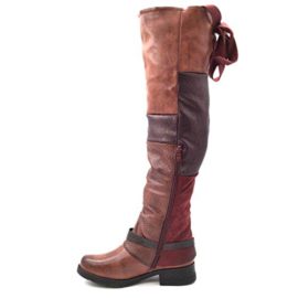 Angkorly-Chaussure-Mode-Cuissarde-Botte-Motard-Souple-Couverte-Femme-lanire-Boucle-Noeud-Talon-Bloc-35-CM-Intrieur-Lgrement-Fourre-0-2