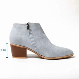 Bottine-Femmes-Plates-Boots-Femme-Cuir-Cheville-Basse-Bottes-Talon-Chelsea-Chic-Compens-Grande-Taille-Chaussures-5cm-Beige-Bleu-Gris-Noir-35-43-0-3