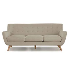 Designetsamaison Canapé scandinave 3 Places Taupe Beige – Nils Designetsamaison Canapé scandinave 3 Places Taupe Beige – Nils 2