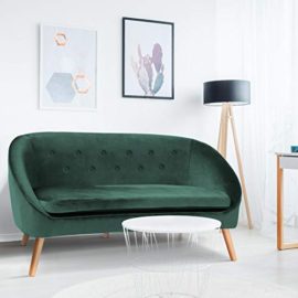 IDMarket-Canap-Banquette-en-Velours-Sonia-Vert-0-0