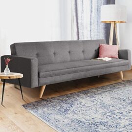 IDMarket – Canapé Droit 3 Places Lars Convertible Gris scandinave IDMarket – Canapé Droit 3 Places Lars Convertible Gris scandinave 3