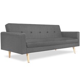 IDMarket-Canap-Droit-3-Places-Lars-Convertible-Gris-scandinave-0