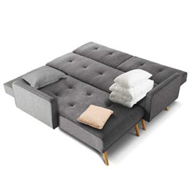 IDMarket – Canapé d’angle Convertible Helge réversible Gris foncé scandinave IDMarket – Canapé d’angle Convertible Helge réversible Gris foncé scandinave 6