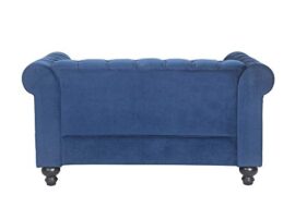 UsineStreet Canapé Chesterfield Alfred 2 Places en Velours Bleu UsineStreet Canapé Chesterfield Alfred 2 Places en Velours Bleu 6