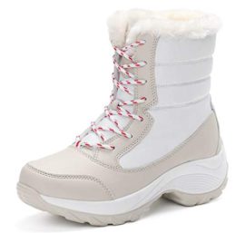 WUIWUIYU-Fille-Femmes-Waterproof-Boots-Bottes-de-Neige-impermables-aprs-Ski-Hiver-0