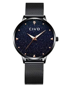 CIVO Montres Femme Imperméable Mode Montre en Acier Inoxydable Or Rosé Entreprise Luxe Occasionnel Robe Élégant Montre de Quartz Dame Femmes Filles Adolescent CIVO Montres Femme Imperméable Mode Montre en Acier Inoxydable Or Rosé Entreprise Luxe Occasionnel Robe Élégant Montre de Quartz Dame Femmes Filles Adolescent