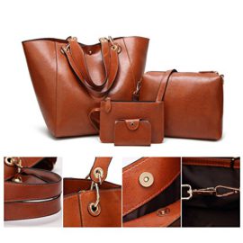 Ephraim-Sac–Main-Femme-Sac-en-Cuir-Sac-fourre-Tout-Sac-Bourse-Titulaire-de-la-Carte-4pcs-Sac–bandoulire-0-2