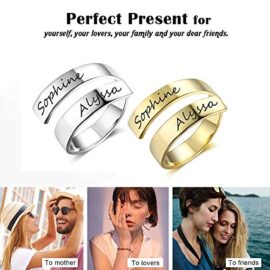 Grand Made Bague Personnalisé Prénom Bague Twist 2 Prénom Ouvert Réglable Gravée Nom BFF Cadeau Personnalisé Mère Promesse Anneau Anniversaire Saint Valentin Anneau Argent Bague Femmes Grand Made Bague Personnalisé Prénom Bague Twist 2 Prénom Ouvert Réglable Gravée Nom BFF Cadeau Personnalisé Mère Promesse Anneau Anniversaire Saint Valentin Anneau Argent Bague Femmes 3