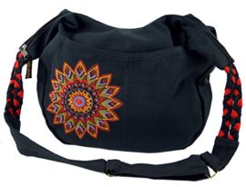 Guru-Shop Ethno Boho Sac à Bandoulière, Goa Bag Mandala – Noir/rouge, Mixte Adulte, Coton, 26x33x5 cm, Sacs à Bandoulière Guru-Shop Ethno Boho Sac à Bandoulière, Goa Bag Mandala – Noir/rouge, Mixte Adulte, Coton, 26x33x5 cm, Sacs à Bandoulière 2