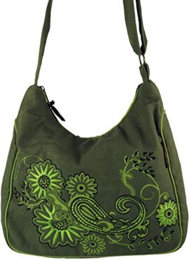 Guru-Shop sac à Bandoulière, sac Hippie, sac Goa – Vert, Mixte Adulte, Coton, 23x28x12 cm, Sacs Bandoulière Guru-Shop sac à Bandoulière, sac Hippie, sac Goa – Vert, Mixte Adulte, Coton, 23x28x12 cm, Sacs Bandoulière 5