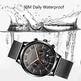 LIGE Hommes Montres Mode Noir Acier Inoxydable Imperméable Quartz Analogique Regarder pour Homme Affaires Habiller Regarder LIGE Hommes Montres Mode Noir Acier Inoxydable Imperméable Quartz Analogique Regarder pour Homme Affaires Habiller Regarder 6