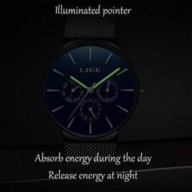 LIGE Montre Homme Mode Sport étanche en Acier Inoxydable Analogique Quartz Montre de Date Business Casual Robe Hommes Minimaliste Montres Bleu LIGE Montre Homme Mode Sport étanche en Acier Inoxydable Analogique Quartz Montre de Date Business Casual Robe Hommes Minimaliste Montres Bleu 6