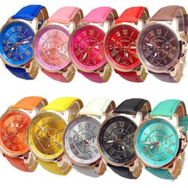 LinTimes-10-Pices-Montre-de-Femme-Montre-de-plusieurs-couleurs–quartz-0