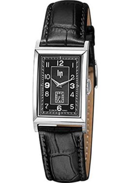 Lip-Churchill-T18-Montre-Femme-H671M013-Boitier-rectangulaire-Cuir-Noir-Cadran-Noir-0