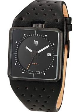 Montre LIP BIG TV en Cuir Noir – Homme – Taille Unique Montre LIP BIG TV en Cuir Noir – Homme – Taille Unique 2