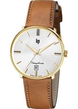 Montre-LIP-Dauphine-Homme-en-Cuir-Marron-671428-0