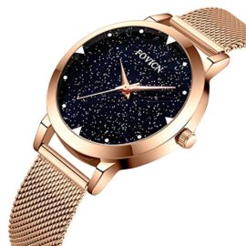 Montres, Montres-Bracelets de à la Mode Femmes d’affaires habillées Casual Montre à Quartz étanche à l’eau la Bande de Maille en Acier Inoxydable Cadran Starlight Montres, Montres-Bracelets de à la Mode Femmes d’affaires habillées Casual Montre à Quartz étanche à l’eau la Bande de Maille en Acier Inoxydable Cadran Starlight