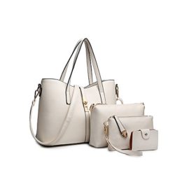 SIFINI-Femmes-Mode-PU-Sac–main-en-cuir-sac–bandoulire-sac–main-titulaire-de-la-carte-4pcs-Set-fourre-tout-0