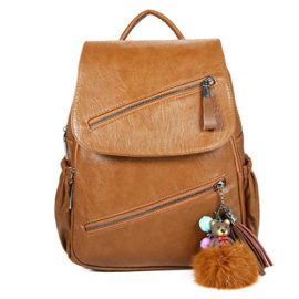 Sac--Bandoulire-De-Sac--Dos-De-Mode-JOSEKO-Femmes-Voyage-Loisirs-PU-Sac--Dos-en-Cuir-Cartoon-Tassel-Sac-Solide-0