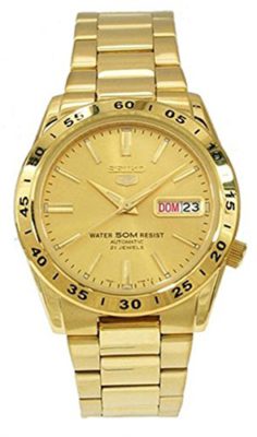 Seiko-Homme-SNKE06K1-5-Gent-Automatique-Analogique-Cadran-Dor-Dor-Bracelet-Acier-Inoxydable-Plaqu-0