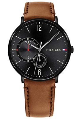 Tommy-Hilfiger-Hommes-Multi-cadrans-Quartz-Montres-bracelet-avec-bracelet-en-Cuir-1791510-0