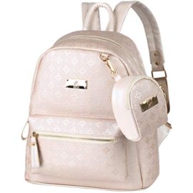 Vbiger-2-en-1-Femmes-Sac--Dos-en-Cuir-PU-Sac--bandoulire-cartables-Chic-Portable-Sac--Dos-en-Voyage-avec-Sac-Pendentif-0