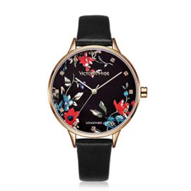 Victoria Hyde Mode Dames Montre Floral Fleur Face Quartz Analogique Affichage Véritable Sangle en Cuir d’eau Preuve Victoria Hyde Mode Dames Montre Floral Fleur Face Quartz Analogique Affichage Véritable Sangle en Cuir d’eau Preuve