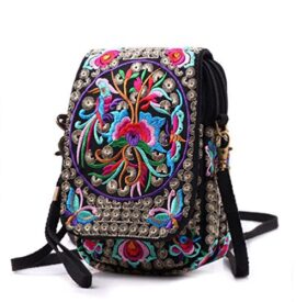 YAANCUN Femme Mini Sac Bandoulière Brodé Sacs épaule Porté Epaule Ethnique Tribal Messenger Cabas Sac à Main YAANCUN Femme Mini Sac Bandoulière Brodé Sacs épaule Porté Epaule Ethnique Tribal Messenger Cabas Sac à Main 3