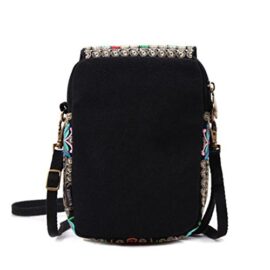 YAANCUN Femme Mini Sac Bandoulière Brodé Sacs épaule Porté Epaule Ethnique Tribal Messenger Cabas Sac à Main YAANCUN Femme Mini Sac Bandoulière Brodé Sacs épaule Porté Epaule Ethnique Tribal Messenger Cabas Sac à Main 5