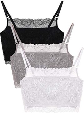 3-Pices-Camisole-en-Dentelle-Demi-Camisole-en-Dentelle-Bandeau-Top–Col-en-Dentelle-Camisole-Soutien-Gorge-avec-Bretelle-Rglable-pour-Femmes-Filles-0-3