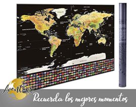 Aventour-Carte-du-Monde–Gratter-800-x-600-mm-Grand-Poster-de-Dcoration-XXL-Cadeau-Idale-Pour-Voyageurs-Cartographie-Dtaille-Avec-les-Drapeaux-des-Pays-Scractch-Map-Dcorative-Europe-0-2