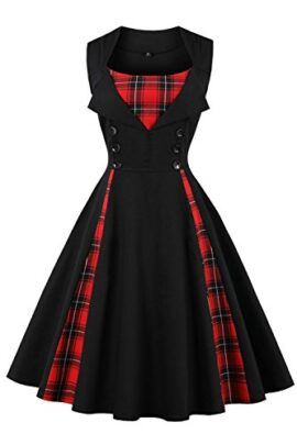 Axoe Robe Femmes Vintage des Années 50 Elégantes avec à Pois Rockabilly Axoe Robe Femmes Vintage des Années 50 Elégantes avec à Pois Rockabilly