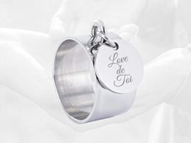 Bague femme médaille charm’s – Emotional – Médaille Ronde 12mm en acier personnalisée pour tous types d’événements Bague femme médaille charm’s – Emotional – Médaille Ronde 12mm en acier personnalisée pour tous types d’événements 5