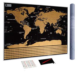 Carte du Monde à gratter XXL avec Drapeaux, détaillée et précise – Cadeau idéal pour les voyageurs – Poster Grand Format 82 x 59 cm. Stylo de grattage | Stickers | Belle pochette OFFERTS Carte du Monde à gratter XXL avec Drapeaux, détaillée et précise – Cadeau idéal pour les voyageurs – Poster Grand Format 82 x 59 cm. Stylo de grattage | Stickers | Belle pochette OFFERTS