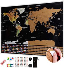 Carte du monde à gratter XXL Escapades©, Edition Premium avec les drapeaux de tous les pays. Le cadeau idéal pour les voyageurs. Grande taille : 82 x 59 cm + Accessoires GRATUITS en bonus. Carte du monde à gratter XXL Escapades©, Edition Premium avec les drapeaux de tous les pays. Le cadeau idéal pour les voyageurs. Grande taille : 82 x 59 cm + Accessoires GRATUITS en bonus.