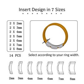 Coopache Invisible Ring Size Adjuster per anelli sciolti – Ring Guard, Ring Sizer, 7 misure Adatta quasi a qualsiasi anello Coopache Invisible Ring Size Adjuster per anelli sciolti – Ring Guard, Ring Sizer, 7 misure Adatta quasi a qualsiasi anello 5