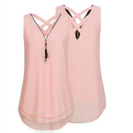 Femme-Camisole-t-sans-Manches-V-Neck-Couleur-Pure-Fermeture-clair-Grande-Taille-Vest-Dbardeur-Tops-T-Shirt-Top-Crop-Gilet-Croiser-en-arrire-Ourlet-pos-Chemisier-0-1